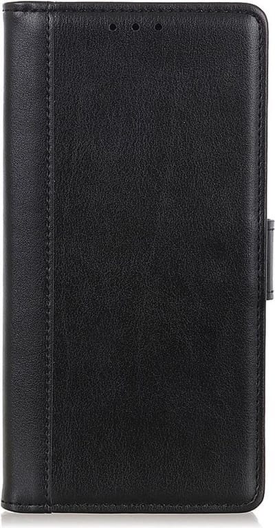 "Shop4 - Geschikt voor Samsung Galaxy A41 Hoesje - Wallet Case Grain Zwart"