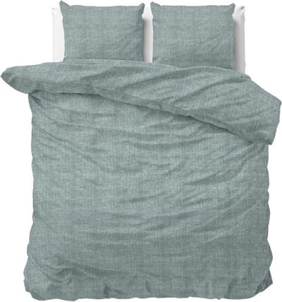 Dreamhouse Flanel Leo Dekbedovertrek - 240x200/220 + 2 kussenslopen 60x70 - Blauw - Lits-Jumeaux