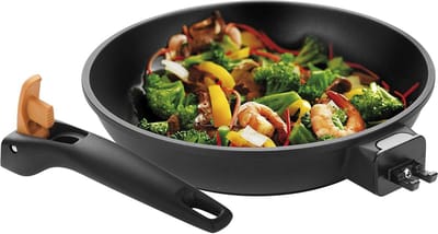 Braadpan met Afneembare Greep 28 cm Antiaanbak Zwart Geschikt voor Inductie
