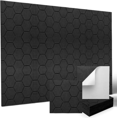 Zelfklevende Akoestische Panelen voor Geluidsisolatie en -absorptie Wit 30x30 cm