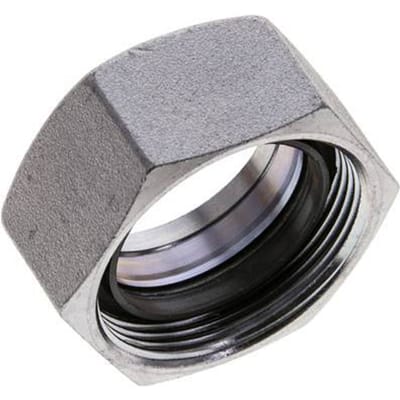 35 M45x2 End Cap Stalen NBR
