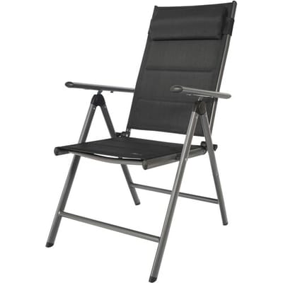AXI Mack Campingstoel – Standenstoel – Antraciet & zwart – Ventilerend en weerbestendig – 120 kg draagvermogen – Verstelbare standen en inklapbaar – Comfortabele klapstoel – Lichtgewicht