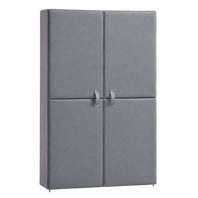 ACAZA Schoenenkast – Schoenenrek – Met Magnetische Sluiting – 8 Niveaus– Tot 40 Paar Schoenen – 164,5 x 100 x 30 cm – Stof & Metaal Frame – Grijs