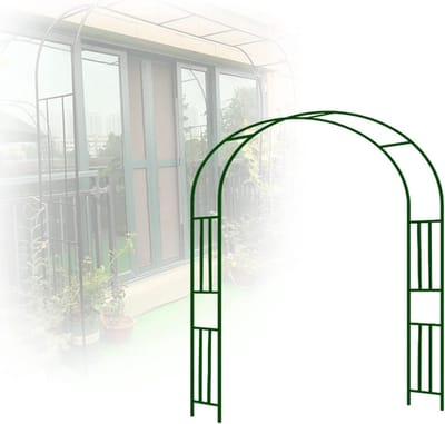 Metalen Rozenboog - Klimplantenboog Tuinboog - Tuin Decoratie - Hoge Stevige Constructie - 24 m Hoog - Groen