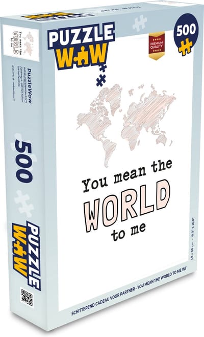 Puzzel Spreuken - You mean the world to me - Liefde - Spreuken - Mannen - Vrouwen - Legpuzzel - Puzzel 500 stukjes