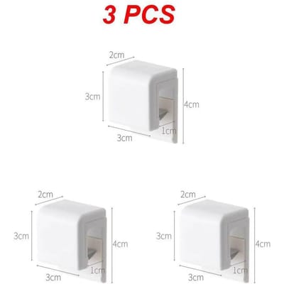 3 stks Punch-gratis Tandenborstelhouder Wandmontage Tandpasta Houder Opbergrek Houders Organizer Badkamer Accessoires 3pcs