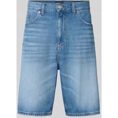 relaxed fit jeansbermuda van puur katoen