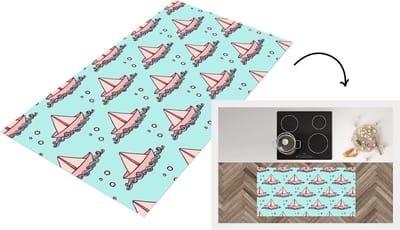 Keukenloper - Loper keuken - Golf - Boot - Patronen - Kinderen - Avontuur - 120x60 cm - Keukenloper vinyl
