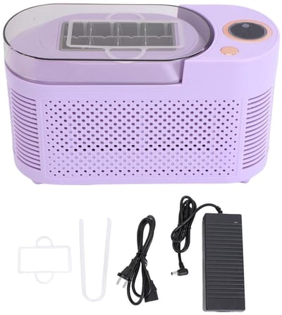 HEEPDD Portable Ice Maker Countertop Ice Maker Machine Compact Mini voor Thuiskantoor Kamperen met 8 Kubussen in 10 Minuten Automatisch Bin Car Home (EU-stekker)