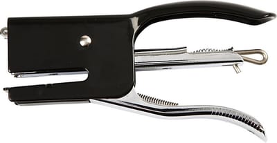 Nietmachine/niettang klein - 10 cm - Nietapparaat tang - zwat - metaal - kinderen en volwassenen
