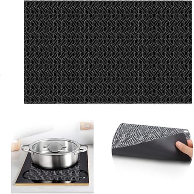 Hittebestendige inductiemat van 52 x 78 cm, krasbestendig en ideaal voor diverse keukens, antislip en gemakkelijk schoon te maken