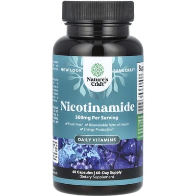 Nature'S Craft, Niacinamide, 500Mg, 60 Capsules