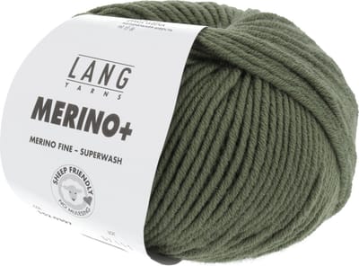 Lang Yarns Merino Plus - 397 olijfgroen - Merinowol Garen