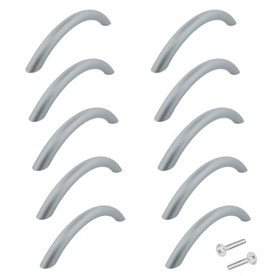 20X Handgrepen aluminium - Boormaat 128mm - Greepjes - Handgreep - Handgrepen keukenkastjes - Handvatten - Meubelgreep Aluminium - Handgrepen voor deurtje