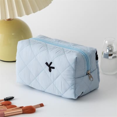 Dames Strik Make-up Tas voor Strik Reizen Cosmetische Tassen Grote Capaciteit Handheld Make-up Toiletartikelen Opbergtas