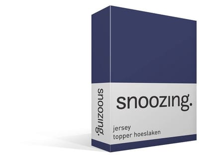 Snoozing Jersey - Topper Hoeslaken - 100% gebreide katoen - 70x200 cm - Navy