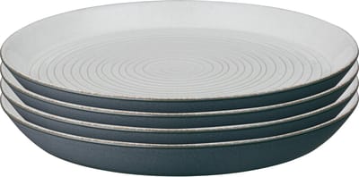 Denby | Impression Charcoal Spiral Dinerbord set van 4 - Bord