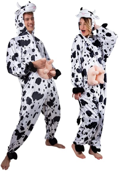 Boland Koeien kostuum - onesie - one size - volwassenen - koe - carnaval - dierenpak