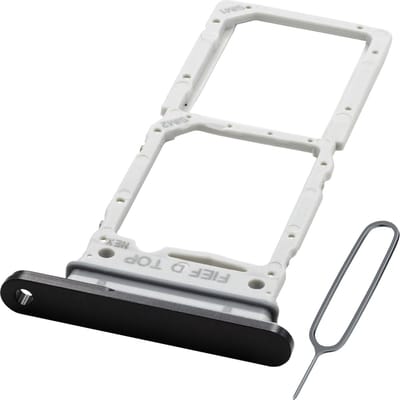 MMOBIEL Dual Simkaart Houder Compatibel met Samsung Galaxy Z Fold6 – Sim Tray - Dubbele Simkaarthouder Vervanging – Sim Card Tray - Incl. Sim Pin en Waterdichte Rubberen Ring - Zwart