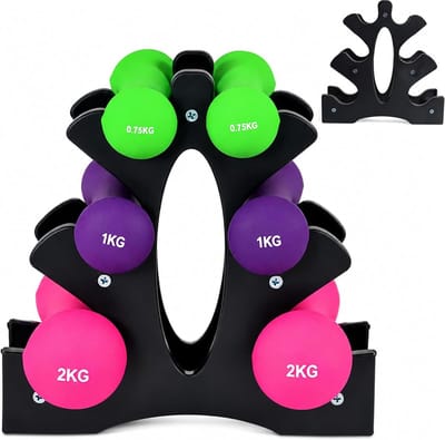 Dumbbell Rack met 3 Niveaus voor Krachttraining en Fitness - Stabiele Dumbbell Stand voor Thuisgym en Sportaccessoires