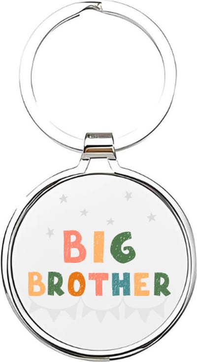 Akyol - Big brother Sleutelhanger - broer - De leukste broer - Broer sleutelhanger - broers sleutelhanger - Sleutelhanger voor je broer - Familie sleutelhanger - verjaardagscadeautje - Broer cadeau - Brother - broertje - 4 x 7,5 CM