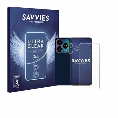 Savvies - Screenprotector voor ZTE Blade V60 Vita (Voor+Camera) - Folie Beschermfolie transparant 6 Stuks
