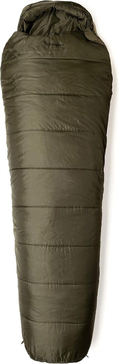 Mummy Slaapzak - Outdoor Slaapzak - Kamperen en Hiken - Waterafstotende Shell - 221 x 76 cm - Olijfgroen