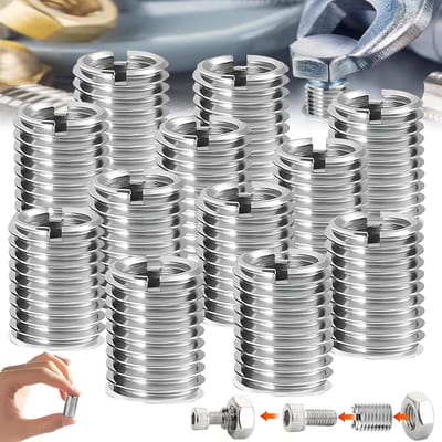12 Stuks Reducer Moeren Draad, Roestvrijstalen Insteekmoer, M12 naar M10 Draadadapter voor Meubels, Auto en Mechanica, Duurzaam en Betrouwbaar