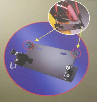 Gek kentekenplaathouder voor HEBE M070BK auto / helm anti-diefstal apparaat Gloednieuw