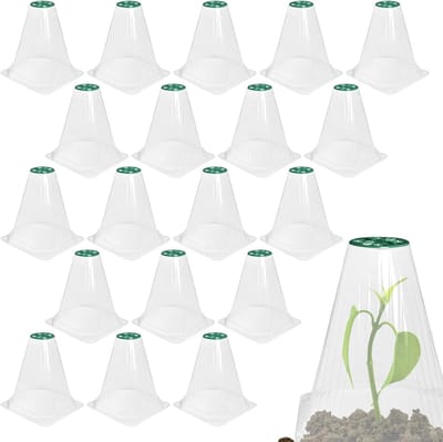 Plantenbeschermers - Kweekkappen - Bescherming planten - Ademend materiaal - 20 stuks - Transparant