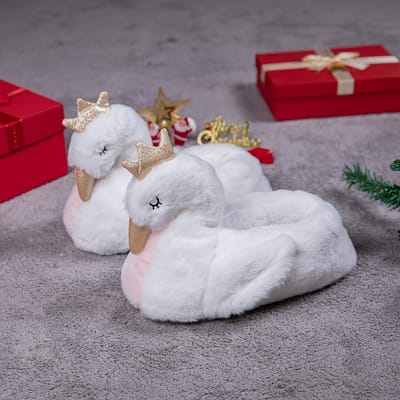 Grappige pantoffels | Zwanen sloffen | One size fits all maat 34 t/m 40 voor Kinderen, Dames en Heren | Zwanen Pantoffel | Pluche dierenpantoffels | zachte binnenschoenen | Sloffen en Pantoffels maat 36, 37, 38, 39 en 40