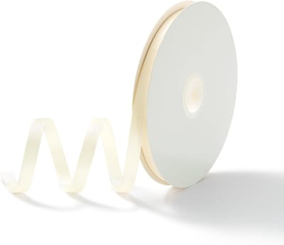 Satin Lint 10mm 45m voor Creatieve Projecten, Bruiloften, Cadeau Verpakking en Decoratie in Crèmekleur