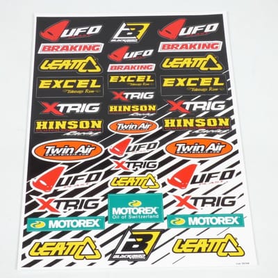 Planche stickers autocollant Blackbird multimarque pour moto scooter UFO BRAKING...