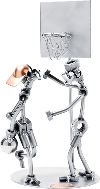 Hinz & Kunst smeedwerkfiguur sport "basketbal 2 personen"