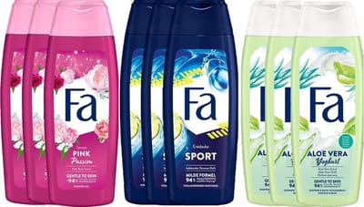 FA Douche MIX Pakket - Pink Passion / Aloë Vera / Sport Unisex met Ginko