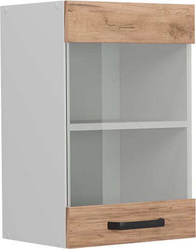 Vicco R-Line Glazen keukenkast – 40 cm Krachtige eik goud