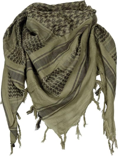 Shemagh - PLO Sjaal - supersoft zwart/groen