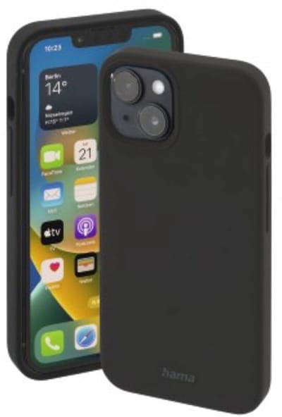 Hama MagCase Finest Feel Pro Cover Hoesje geschikt voor iPhone 14 Plus - Compatibel met Magsafe - Zijdezacht afwerking - Krasbestendig - Zwart