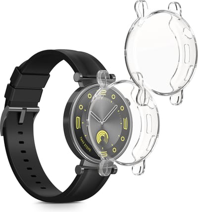 kwmobile 2x smartwatch hoes geschikt voor Huawei Watch GT4 41mm hoesje - Siliconen sporthorloge cover - Activity tracker case in transparant