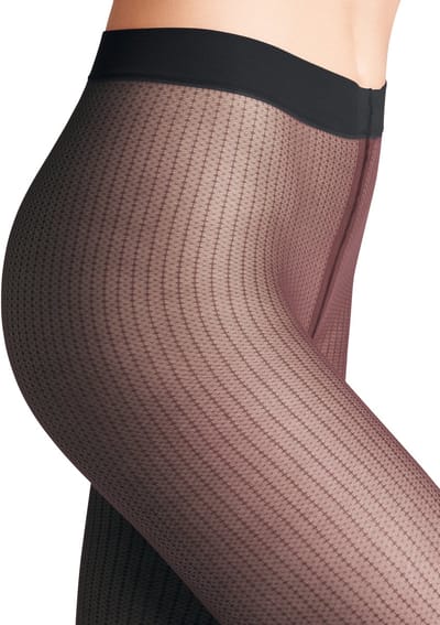FALKE Body Chain 12 DEN ultra transparent materiaal transparent 12 DEN Panty dames zwart - maat S-M