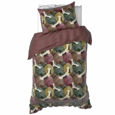 De Witte Lietaer Dekbedovertrek Goliath Bordeaux - 140 x 200/220 + 60 x 70 cm - Katoen Satijn