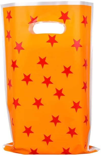 Dailygoods - 50 Stuks Anime Verjaardag Cadeauzakjes - Gele Feest Bedankzakjes met Rode Ster Print