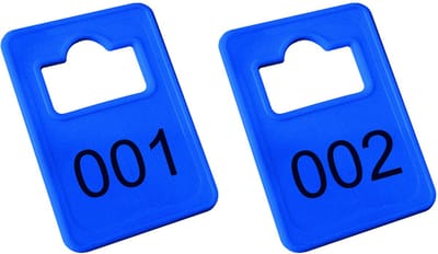 CombiCraft Plastic Garderobenummers Tiffany Blauw - 1 t/m 100