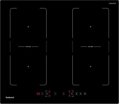 Inbouw Inductiekookplaat 60 cm - 4 Zones, Flexzone, 7200W, Timer & Boostfunctie