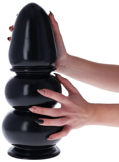 XXL Buttplug 35 cm 14,5 - Mega Grote Anaalplug - Gemaakt van PVC - Met Zuignap - Zwart - Dikke Butt Plug