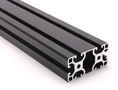 Aluminium profiel zwart 40x80L I-type groef 8 (licht). Aluminium profiel 40x80 aluminium profiel 40 x 80 montage- systeemprofiel - standaardlengte 200mm