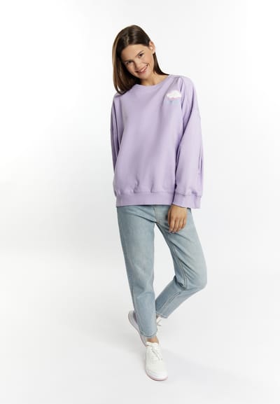 Mymo Sweatshirt met applicatie Dames violet
