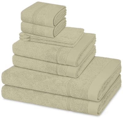 Ross Sonstiges 2 X washandjes 2 X gasten- 2 X douche- 2 X handdoek - in set 8 pack Rubin