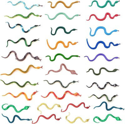 Plastic Slangen - Nepslangen Speelgoed - Feestdecoratie - Realistisch Design - 94 - 124 cm - Groen