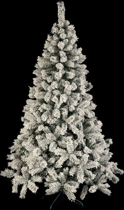 Windy Peak kunstkerstboom - 180 cm - groen - besneeuwd - Ø 104 cm - 487 tips - metalen voet
